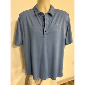 TRAVIS‎ MATHEW MENS GOLF POLO SIXE XL BLUE